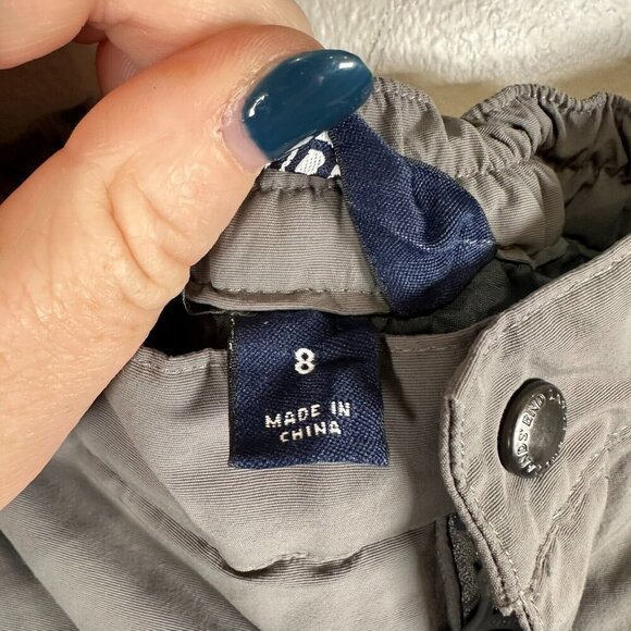 Lands' End Kids Unisex Gray Grow A Longs Squall Ski Snow Pants Size 8 - Picture 7 of 13